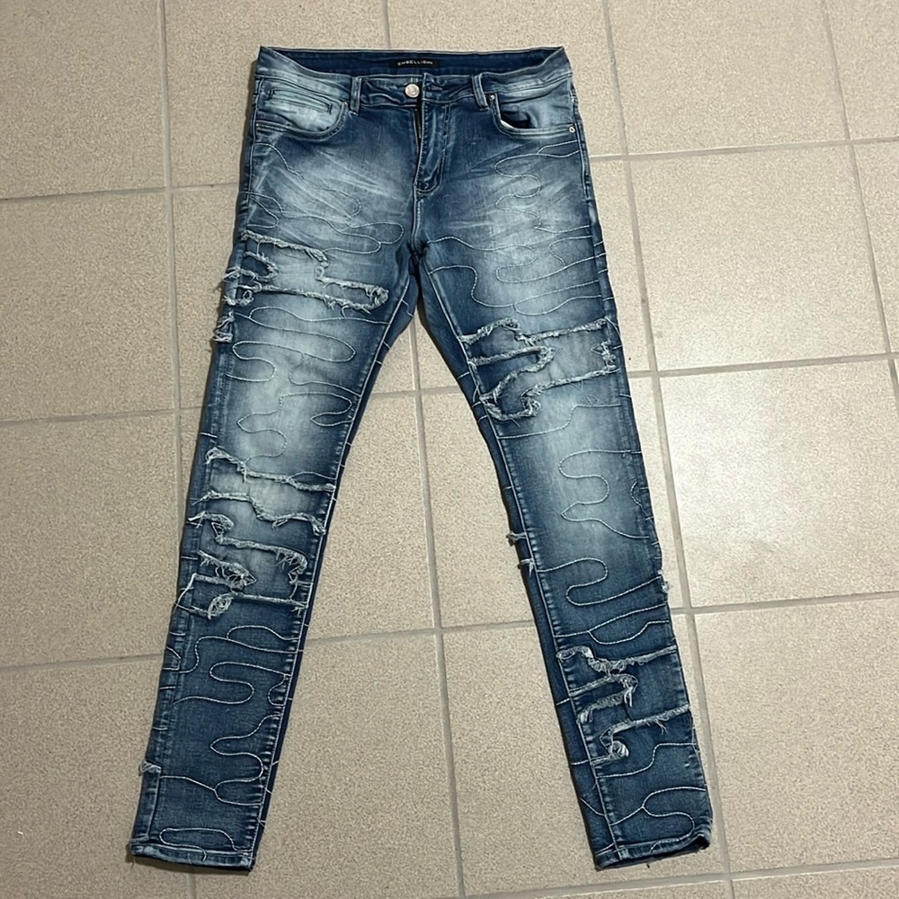 EMBELLISH STACKED “ATLANTA” SKINNY JEAN